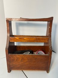 AN/CR121 - Vintage Handmade Shoe Shine Box With Polish And Brushes