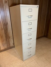 C/ 5 Drawer Locking Metal File Cabinet