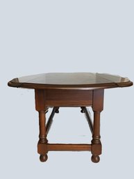 RER/CR14 - Mahogany Oval Coffee Table With Drop Leaf Sides