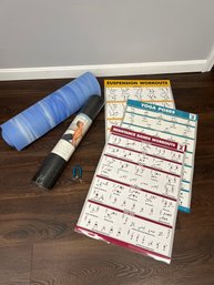 C/ 6pcs - Exercise Items: Yoga Mats, Workout Posters Etc