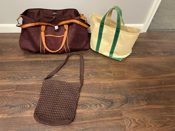 E/ 3pcs - Assorted Bags: DSW, Borsani And LL Bean