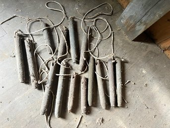 B/ 14pcs - Antique Window Sash Weights: Largest 14', Shortest 10'