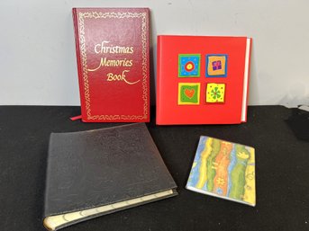 C/ 4pcs - 3 Photo Albums And 1 Christmas Memories Book With Space For Photos And Notes