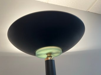 Black & Aqua Vintage Dimmable Torchiere Floor Lamp