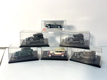 AN/CR126 - 6pieces 1:87 Diecast Car Models: Ricko, Busch Etc