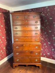 DR/ Majestic 74' Tall Antique Wood Chest On Chest - 2 Pieces