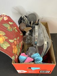 C/ Box Of Kitchen Gadgets - Corning Ware, Capresso, Jura Etc