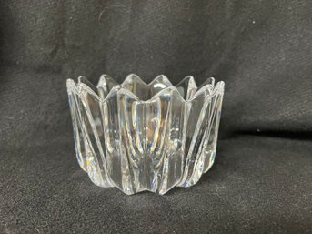 FR/ 1pc F59 - Small Orrefers Crystal 12 Point Fleur Bowl