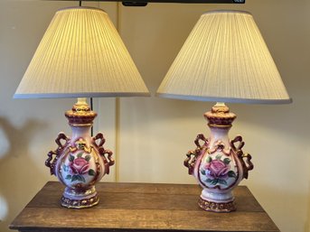 FR/ 2pcs - Gorgeous Ceramic Table Lamps By Devereaux, Philadelphia