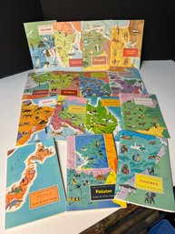 AN/CR102 - 15 Vintage American Geographic Society 'Around The World Program' Booklets 1965
