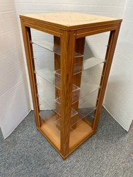 AN/CR120 - Tall Square Display Stand With Lucite Adjustable Shelves, Open Sides