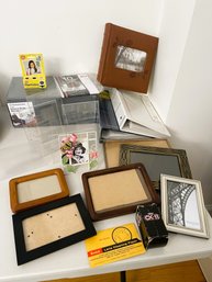 DR/ Assorted Photo Frames, Albums, Storage Box Etc: Sheffield Home, Container Store...