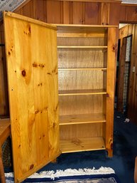 2B/ Large 5 Shelf Pine Cupboard