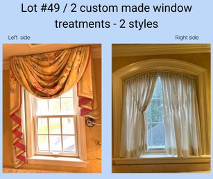 1B Bath/ 2pcs - Custom Made Window Treatments - 2 Styles - Panels & Hardware
