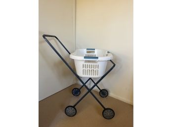 ER/ Rolling Laundry Basket Wheeled Cart