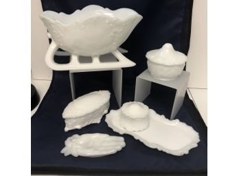 Antique Milk Glass Bundle #6