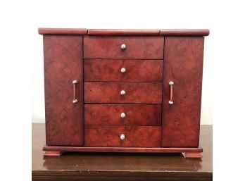 Beautiful Wood Jewelry Box With Loads Of Storage