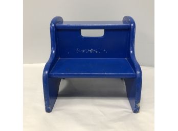 Cute Bright Blue Kid's Step Stool