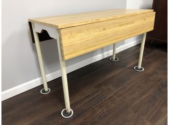 Great Little Drop Leaf Wood Veneer Table