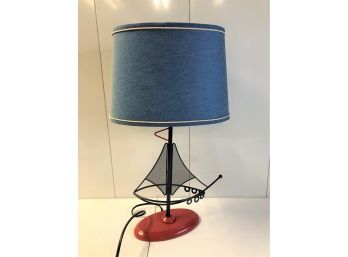 Kid's Nautical Sailboat Shaped Table Lamp