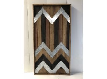 Farmhouse Style Wood & Metal Wall Art Piece Decor