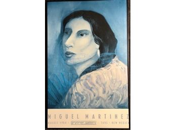 Framed Gallery Poster 'Penasco Woman' By Miguel Martinez, Grycner Gallery NM