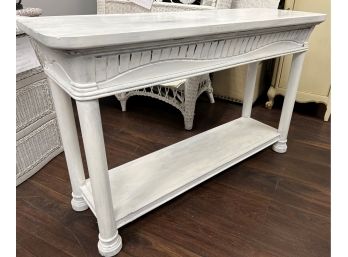 Contemporary Console / Sofa / Entry Table Whitewash Finish