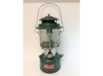 Vintage Coleman 220F Green Mantle Lantern 66 Pyrex Glass Globe