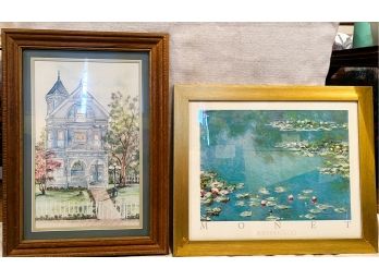 3 / Pair Of Two Pretty Framed Artwork - Monet & Ava Freeman