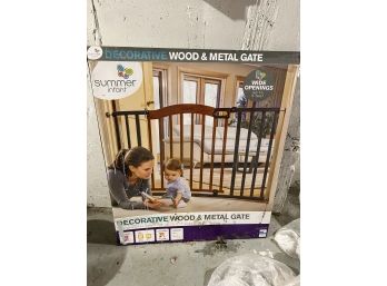 C/ Decorative Wood & Metal Pet Child Safety Gate By Summer Infant