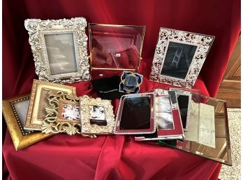 C/ High End Assorted Picture Frame Bundle - Includes Jay Strongwater, Reed & Barton & More