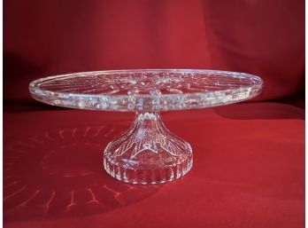 C/ Lovely Crystal Footed Pedestal Cake Plate Stand By Waterford