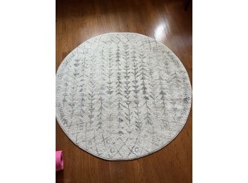 C/ Pretty Ivory & Grey Round Rug 'Tulum' By Safavieh