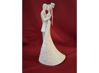 C/ Bride And Groom Wedding Cake Topper Figurine By Gina Freehill