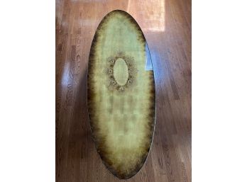 F/ Unique Oval Baroque Style Gold Leaf Coffee Table