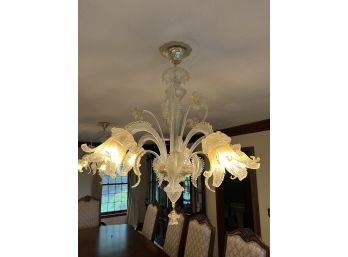 G/ Gorgeous Ceiling Chandelier Light Fixture 'Fenice' By Murano Italy