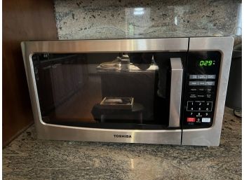 K/ Toshiba Stainless Steel & Black Microwave