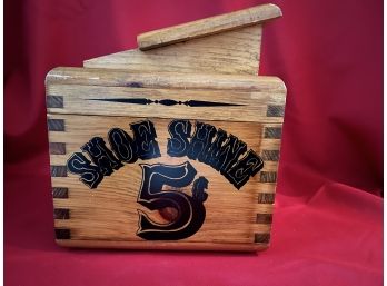 C/ Reproduction Wooden Shoe Shine Box