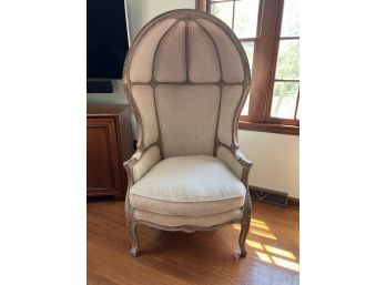 F/ #2 Of 2 Elegant Fabric & Wood Versailles 'Balloon Chair' By Restoration Hardware