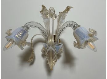 G/ Gorgeous Wall Sconce Light 'Fenice' By Murano Italy