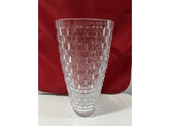 C/ Thick Heavy Pretty Irish Crystal Vase