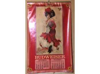 1800's Budweiser Girl Calendar Replica Dated 1966 November And December Anheuser Bush