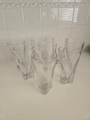 Glasses Tall Triangle Base Set Of 8