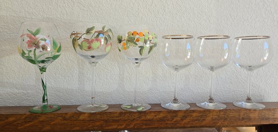 Wines Glasses - Painted (3)