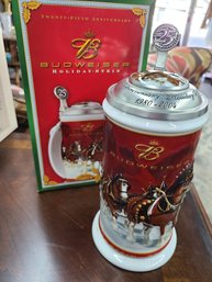 25th Anniversary Holiday Stein 1980-2004  Budweiser