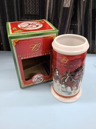 Budweiser Holiday Stein 25th Anniverary