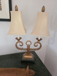 Double Table Lamp Goldwithcream Lamp Shade