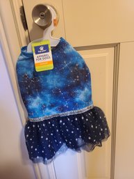 Dog Dress Dark  Blue With Stars