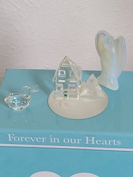 Crystal Duck, Chrystal Chalet With Tree And Angel