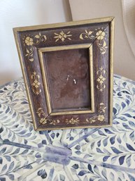 Burgundy And Gold Photo Frame